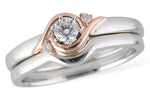 Allison Kaufman Diamond Bridal Set in 14K Two-Tone Gold, 0.20 ctw