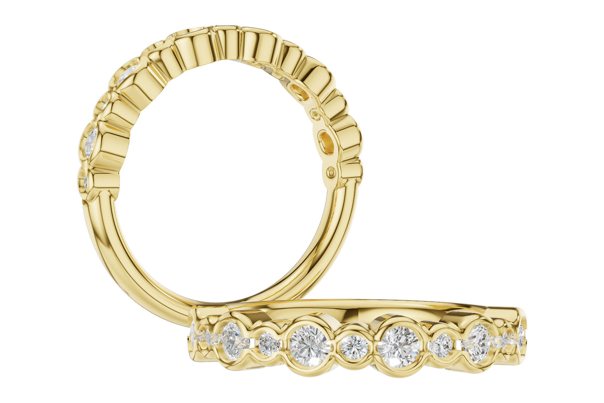 Allison Kaufman Diamond Wedding Band in 14K Yellow Gold, 0.52 ctw, alternate view