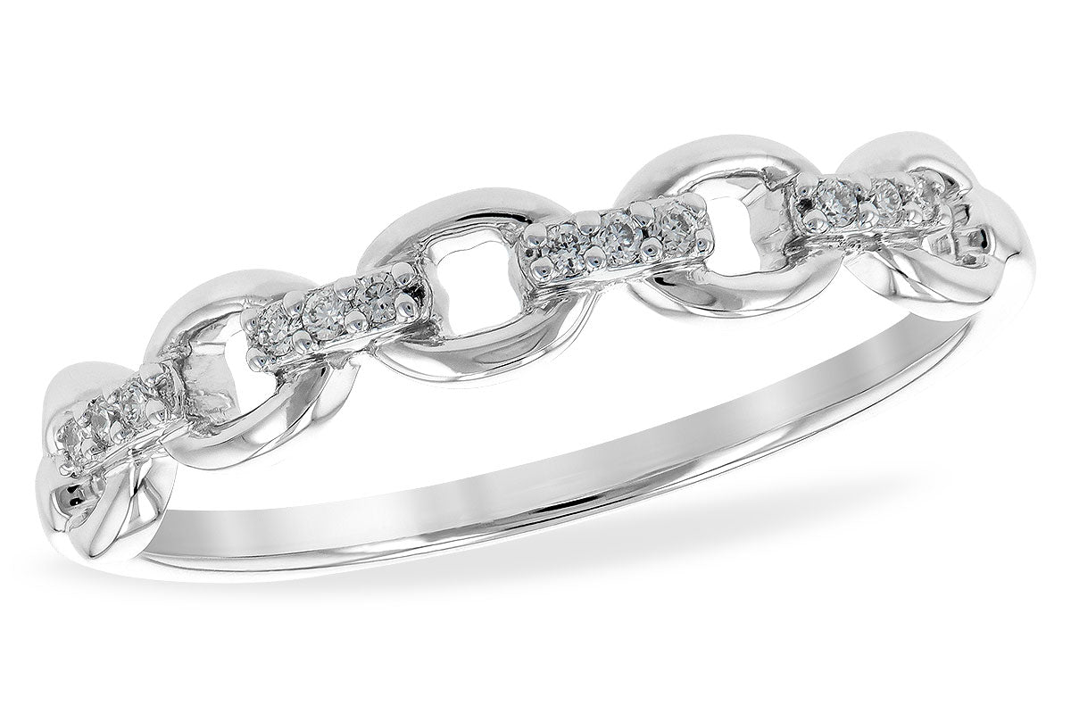 Allison Kaufman Diamond Wedding Band in 14K White Gold, 0.05 ctw (W2310)