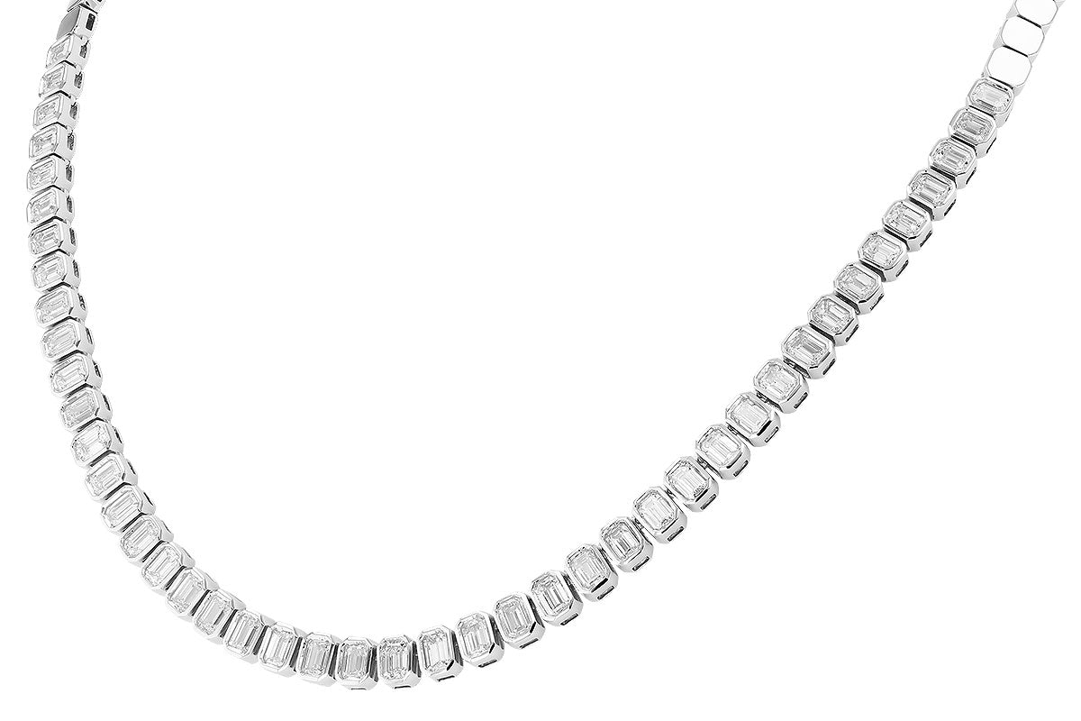 Allison Kaufman Fancy-Cut Diamond Necklace in 14K White Gold, 8.25 ctw, alternate view