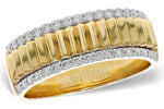 Allison Kaufman Diamond Wedding Band in 14K Yellow & White Gold, 0.33 ctw