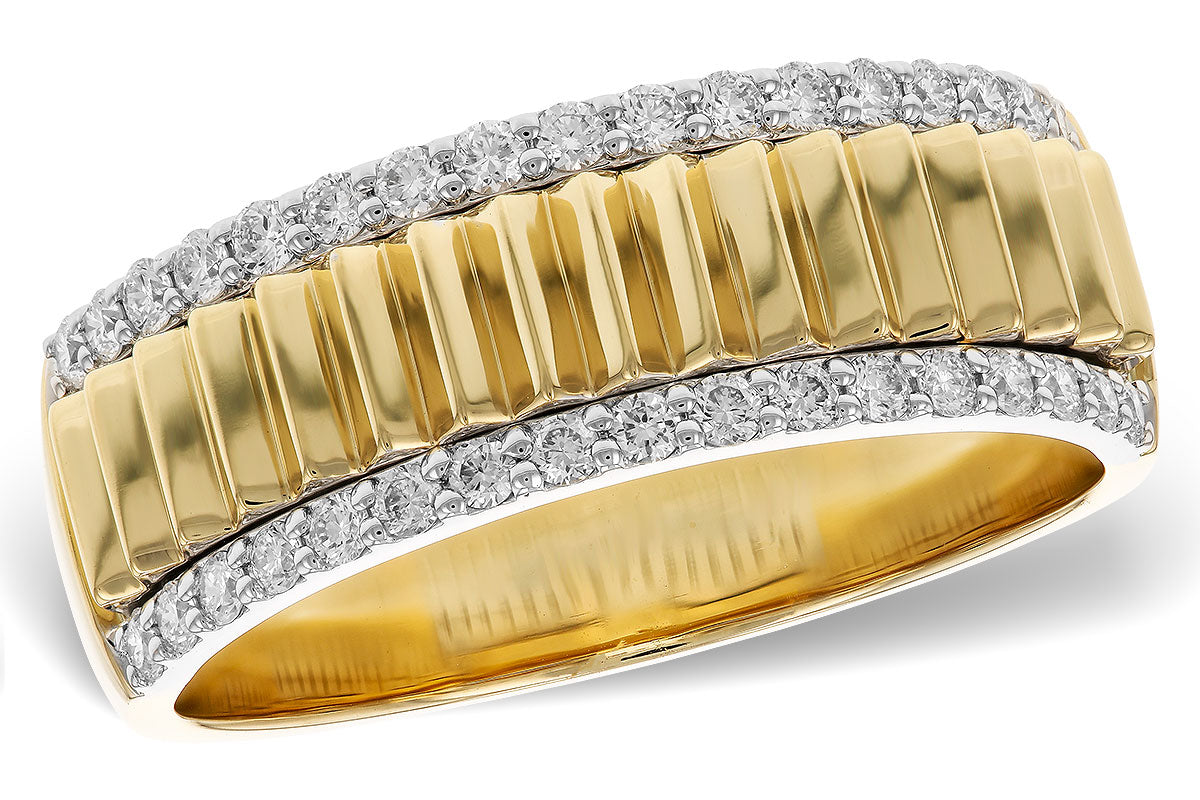 Allison Kaufman Diamond Wedding Band in 14K Yellow & White Gold, 0.33 ctw