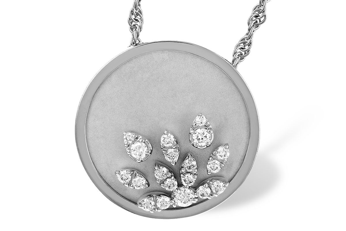 Allison Kaufman Diamond Necklace in 14K White Gold, 0.15 ctw (N8738)