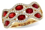 Allison Kaufman Ruby & Diamond Wedding Band in 14K Yellow Gold, 2.18 ctw