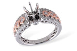 Allison Kaufman Diamond Engagement Ring Semi-Mount in 14K Two-Tone Gold, 0.55 ctw