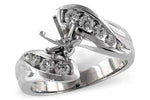 Allison Kaufman Diamond Engagement Ring Semi-Mount in 14K White Gold, 0.46 ctw (L7012)