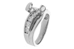 Allison Kaufman Diamond Engagement Ring Semi-Mount in 14K White Gold, 0.79 ctw, alternate view