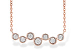 Allison Kaufman Diamond Necklace in 14K Rose Gold, 0.13 ctw (N8163)