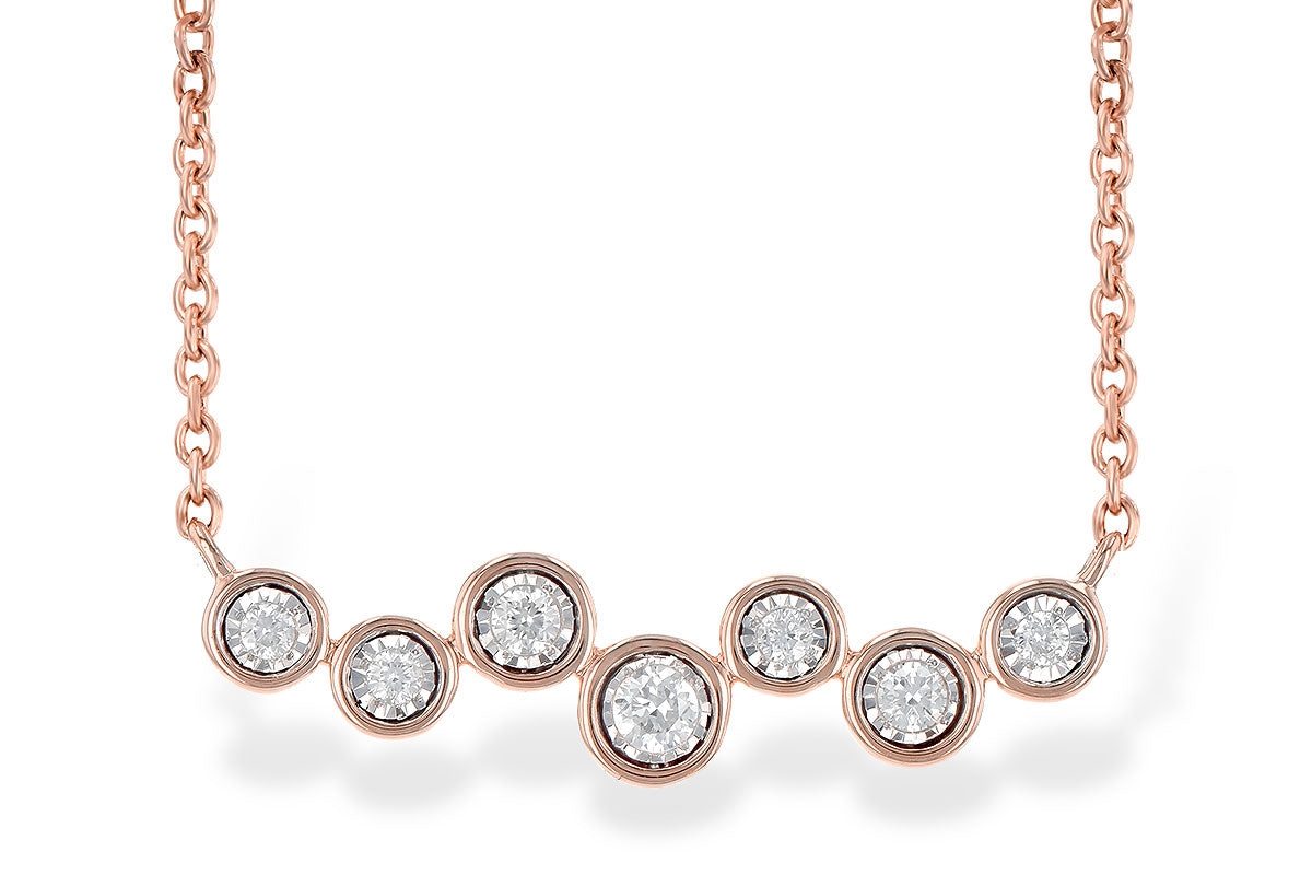 Allison Kaufman Diamond Necklace in 14K Rose Gold, 0.13 ctw (N8163)