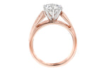 Allison Kaufman Diamond Engagement Ring Semi-Mount in 14K Rose Gold, 0.76 ctw, alternate view