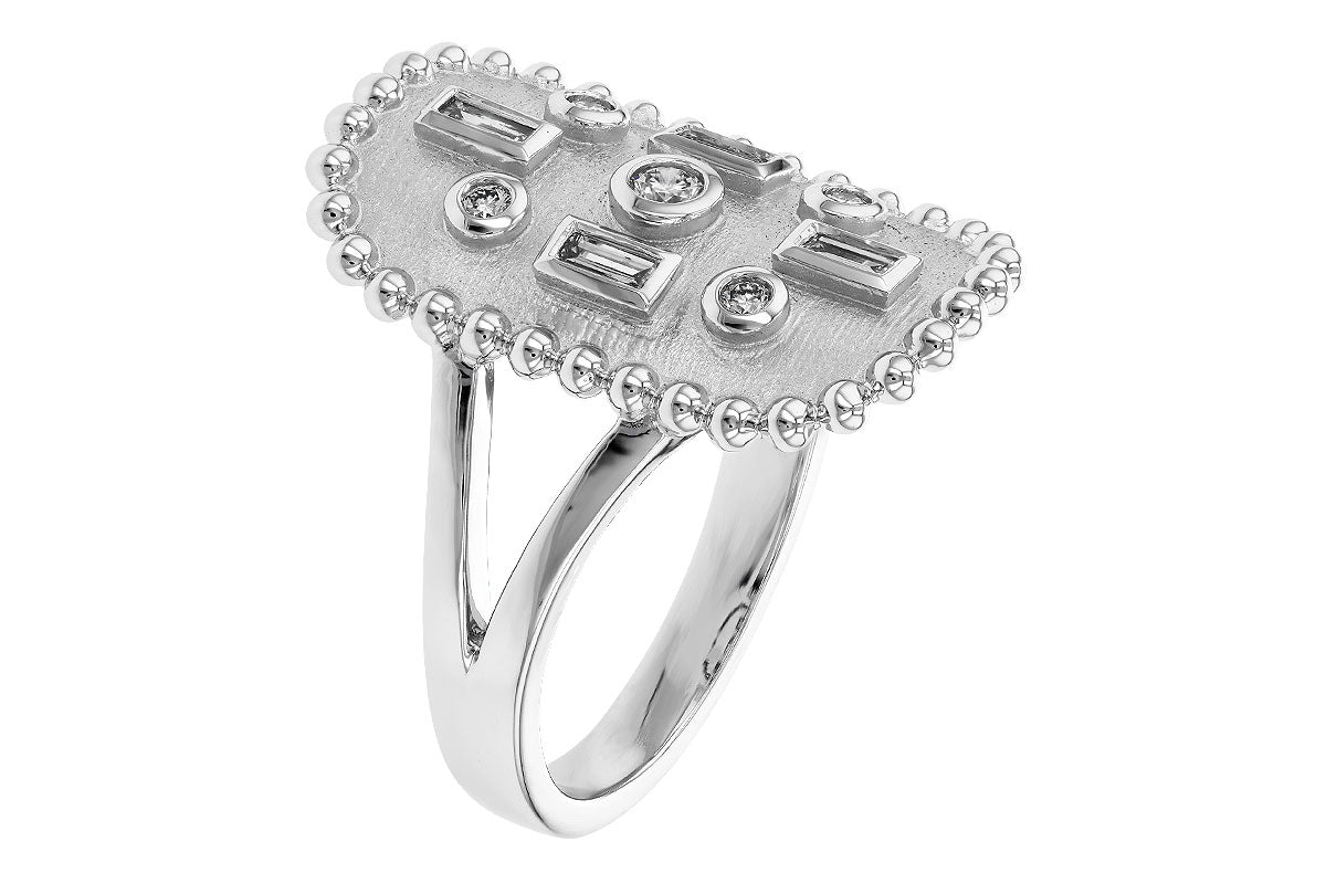 Allison Kaufman Baguette Diamond Ring in 14K White Gold, 0.21 ctw, alternate view