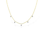 Allison Kaufman Diamond Necklace in 14K Yellow & White Gold, 0.19 ctw
