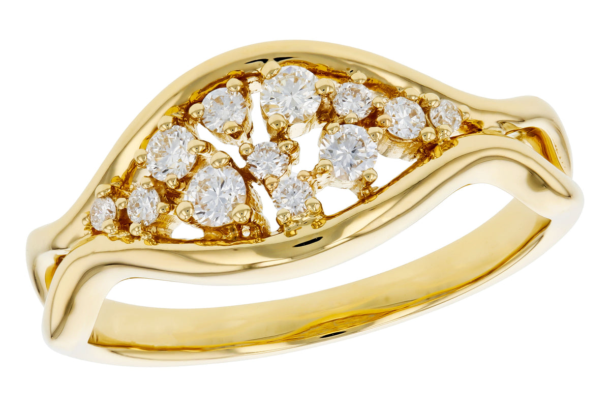 Allison Kaufman Diamond Ring in 14K Yellow Gold, 0.26 ctw (D6123)