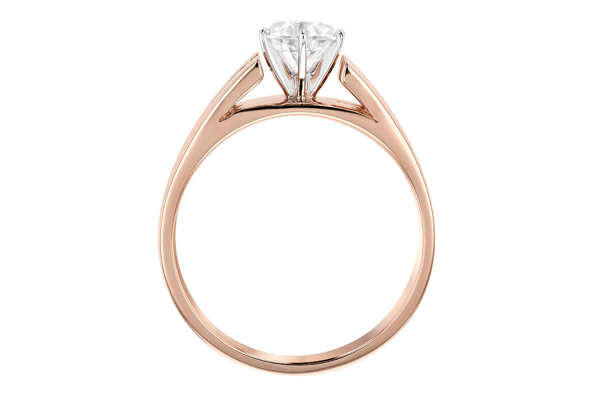 Allison Kaufman Diamond Engagement Ring Semi-Mount in 14K Rose Gold, 0.27 ctw (L7434), alternate view