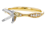 Allison Kaufman Diamond Engagement Ring Semi-Mount in 14K Yellow Gold, 0.12 ctw (L7911), alternate view
