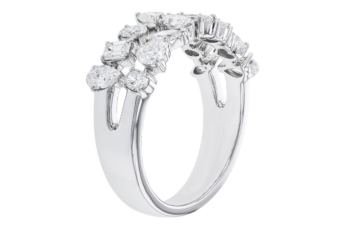 Allison Kaufman Fancy-Cut Diamond Wedding Band in 14K White Gold, 1.38 ctw, alternate view