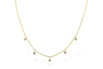 Allison Kaufman Diamond Necklace in 14K Yellow Gold, 0.19 ctw