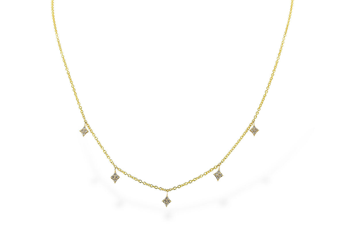 Allison Kaufman Diamond Necklace in 14K Yellow Gold, 0.19 ctw