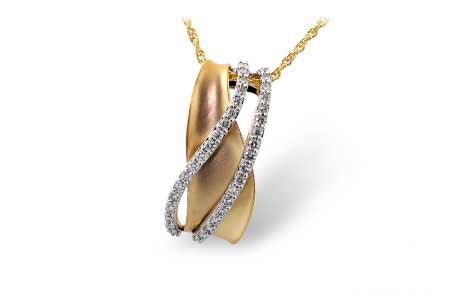 Allison Kaufman Diamond Necklace in 14K Yellow & White Gold, 0.28 ctw