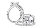 Allison Kaufman Diamond Engagement Ring Semi-Mount in 14K White Gold, 0.33 ctw (L7931), alternate view