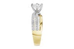 Allison Kaufman Diamond Engagement Ring Semi-Mount in 14K Yellow & White Gold, 0.34 ctw, alternate view