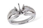 Allison Kaufman Diamond Engagement Ring Semi-Mount in 14K White Gold, 0.72 ctw (L7292)
