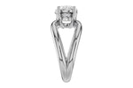 Allison Kaufman Diamond Engagement Ring Semi-Mount in 14K White Gold, 0.08 ctw (L7929), alternate view