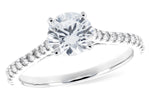 Allison Kaufman Diamond Engagement Ring Semi-Mount in 14K White Gold, 0.22 ctw (L7487)