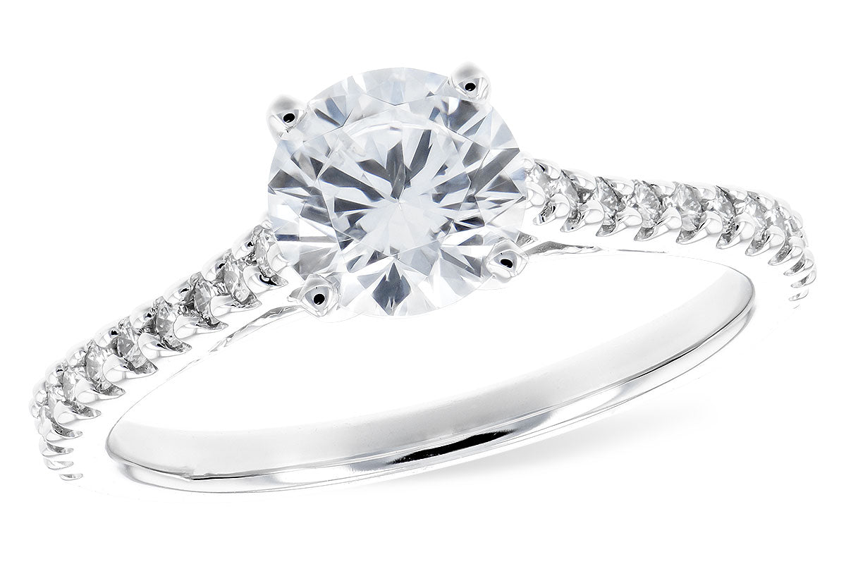 Allison Kaufman Diamond Engagement Ring Semi-Mount in 14K White Gold, 0.22 ctw (L7487)
