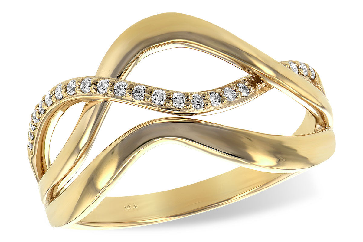 Allison Kaufman Diamond Ring in 14K Yellow Gold, 0.12 ctw (D5662)