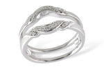 Allison Kaufman Diamond Ring Guard in 14K White Gold, 0.14 ctw