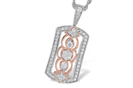 Allison Kaufman Diamond Necklace in 14K Rose & White Gold, 0.33 ctw (N8288)