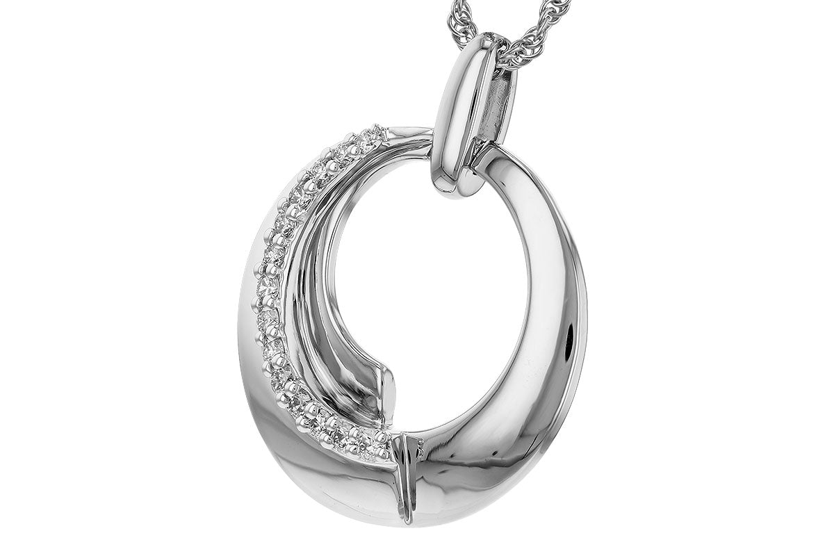 Allison Kaufman Diamond Necklace in 14K White Gold, 0.25 ctw (N8490), alternate view