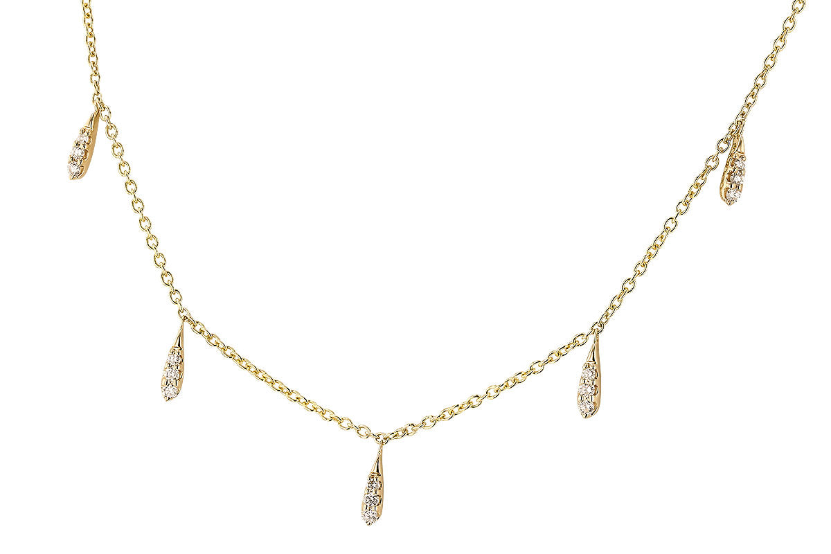 Allison Kaufman Diamond Necklace in 14K Yellow Gold, 0.28 ctw, alternate view