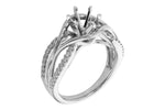 Allison Kaufman Diamond Engagement Ring Semi-Mount in 14K White Gold, 0.25 ctw (L7617), alternate view