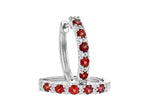 Allison Kaufman Ruby & Diamond Earrings in 14K White Gold, 1.08 ctw, alternate view