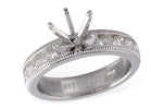 Allison Kaufman Diamond Engagement Ring Semi-Mount in 14K White Gold, 0.83 ctw