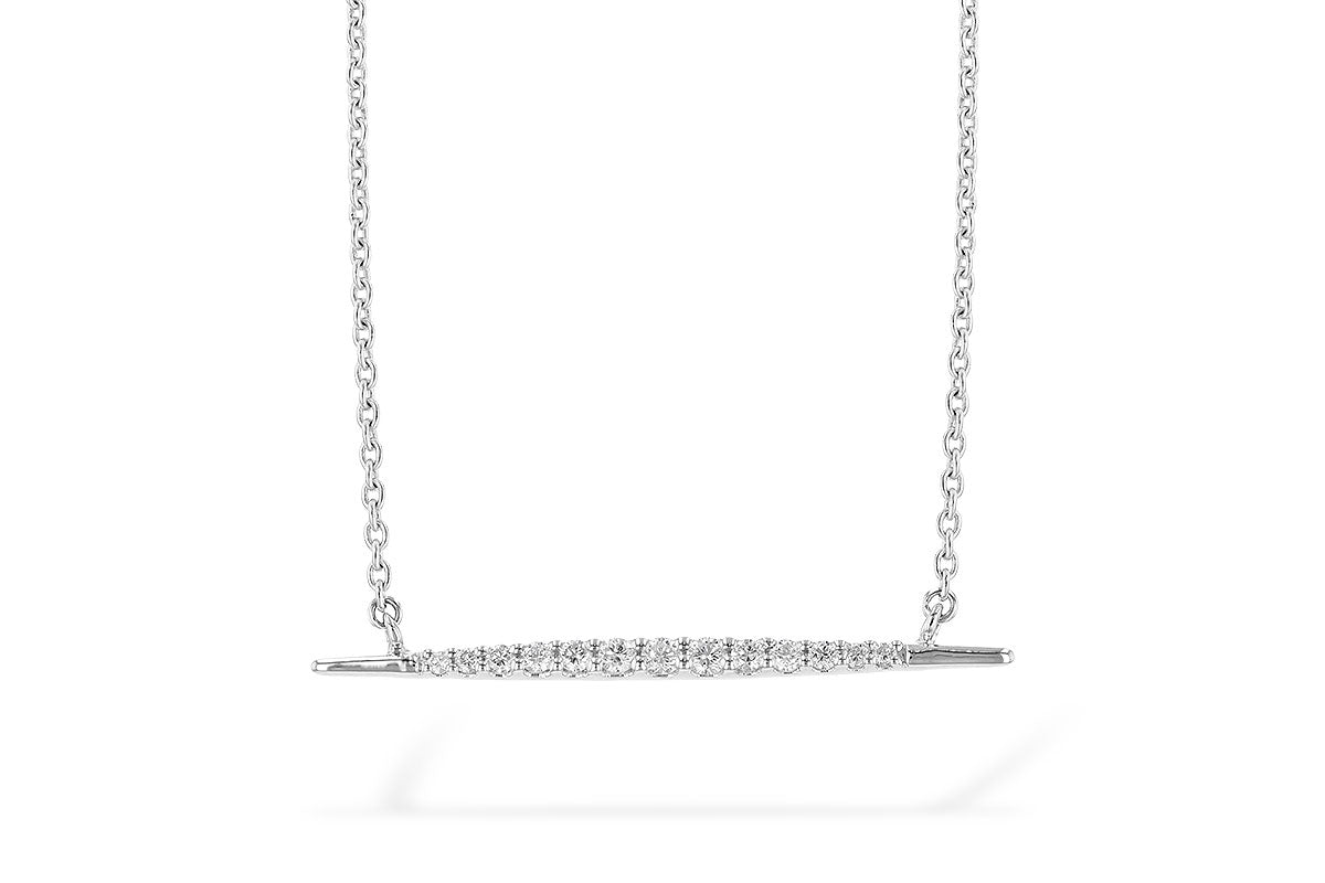 Allison Kaufman Diamond Necklace in 14K White Gold, 0.25 ctw (N8190)