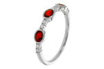 Allison Kaufman Ruby & Diamond Wedding Band in 14K White Gold, 0.78 ctw (W2700), alternate view