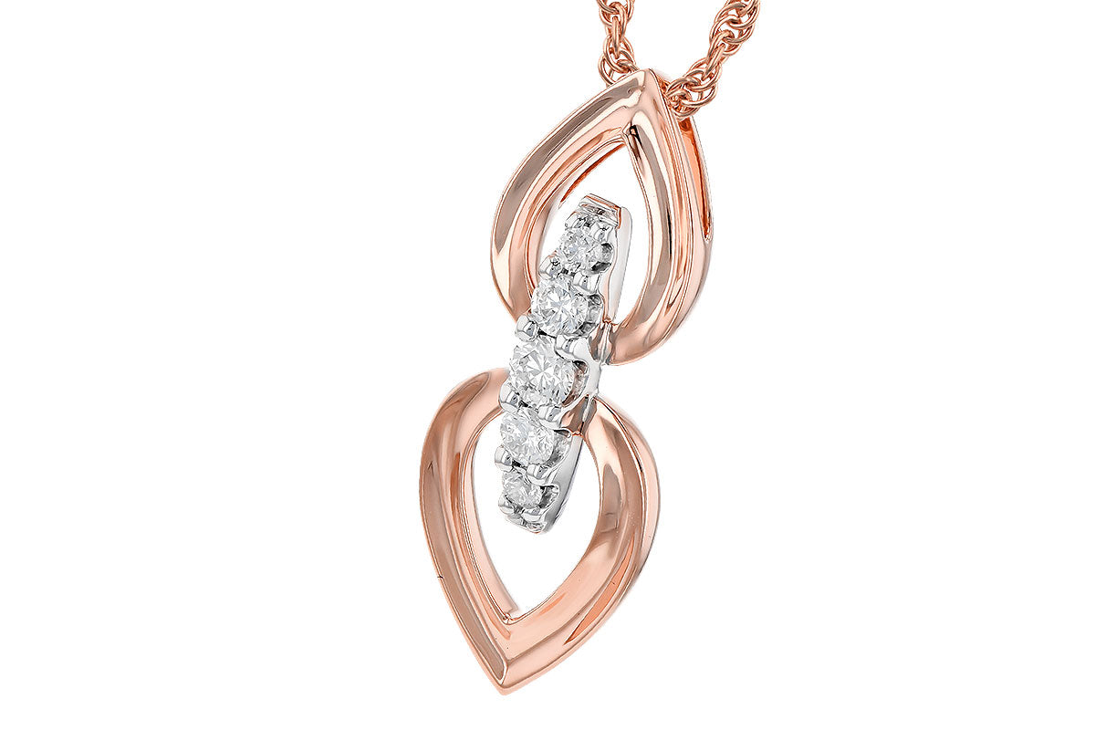 Allison Kaufman Diamond Necklace in 14K Rose Gold, 0.22 ctw (N8230), alternate view