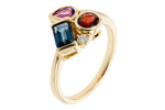 Allison Kaufman Multi-Gemstone & Diamond Ring in 14K Yellow Gold, 1.30 ctw, alternate view