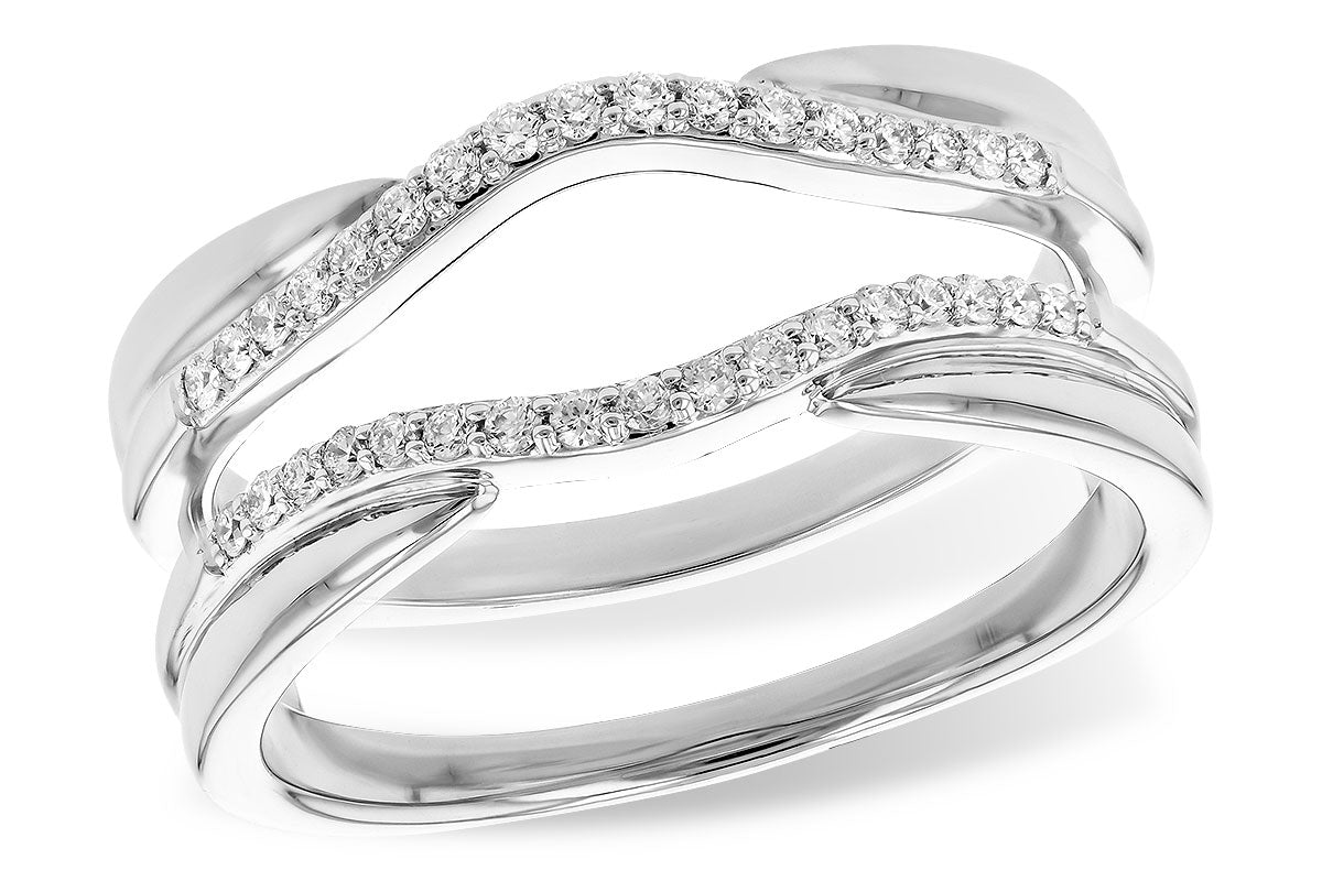 Allison Kaufman Diamond Ring Guard in 14K White Gold, 0.20 ctw (W2466)