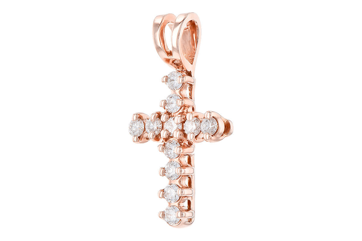 Allison Kaufman Diamond Pendant in 14K Rose Gold, 0.11 ctw (P6440), alternate view