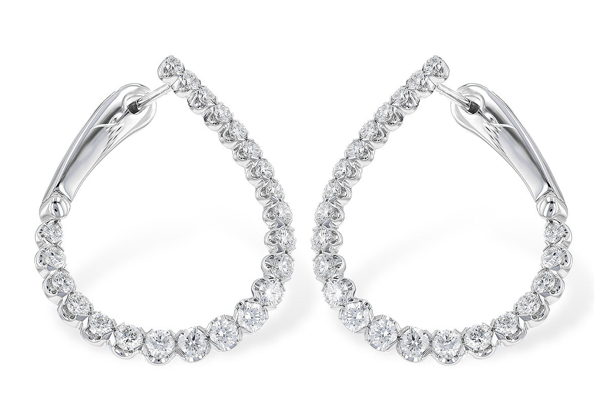 Allison Kaufman Diamond Earrings in 14K White Gold, 1.50 ctw (E2083)
