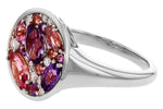 Allison Kaufman Amethyst, Pink Tourmaline & Diamond Ring in 14K White Gold, 1.45 ctw, alternate view