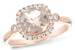 Allison Kaufman Morganite & Diamond Ring in 14K Rose Gold, 1.26 ctw