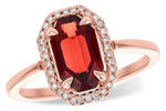 Allison Kaufman Garnet & Diamond Ring in 14K Rose Gold, 1.75 ctw (D5775)