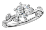 Allison Kaufman Diamond Engagement Ring Semi-Mount in 14K White Gold, 0.12 ctw (L7834)