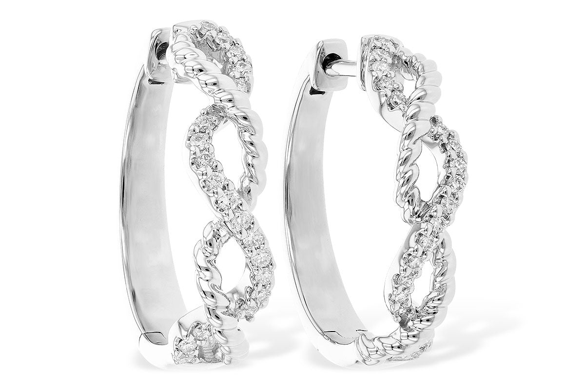 Allison Kaufman Diamond Earrings in 14K White Gold, 0.18 ctw (E2119)