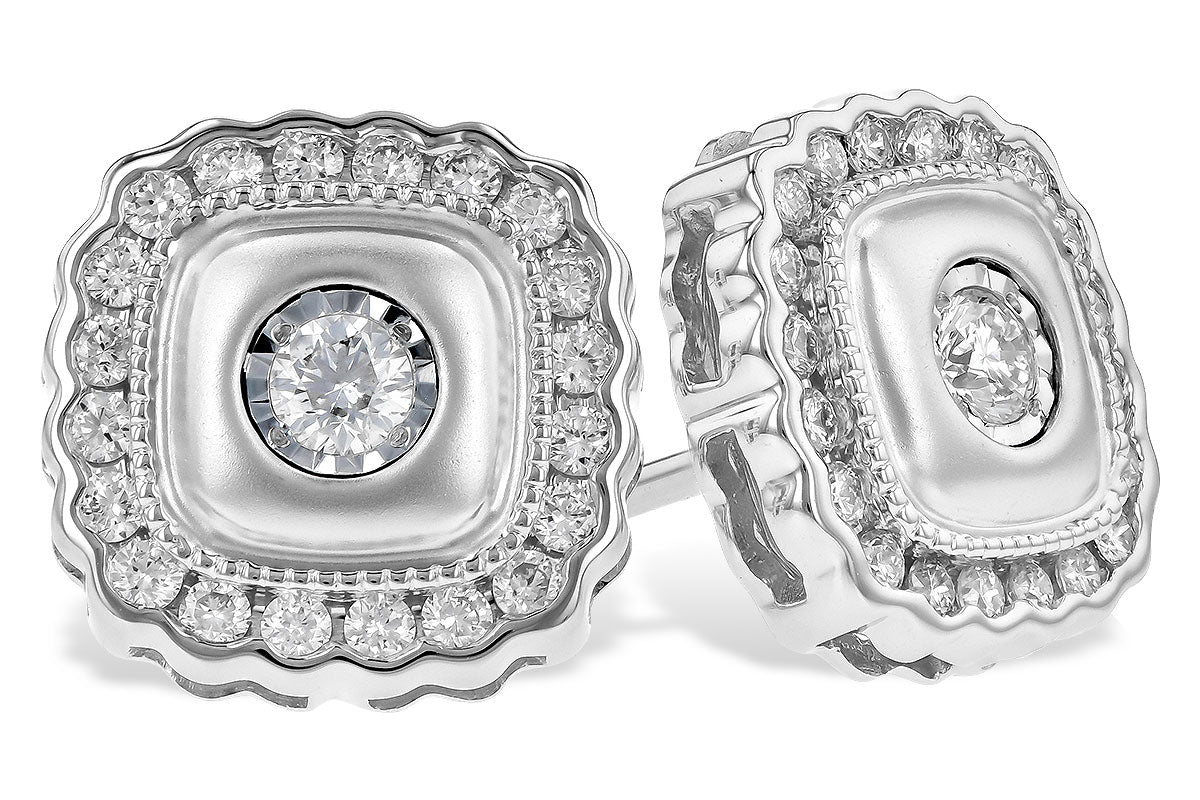 Allison Kaufman Diamond Earrings in 14K White Gold, 0.42 ctw